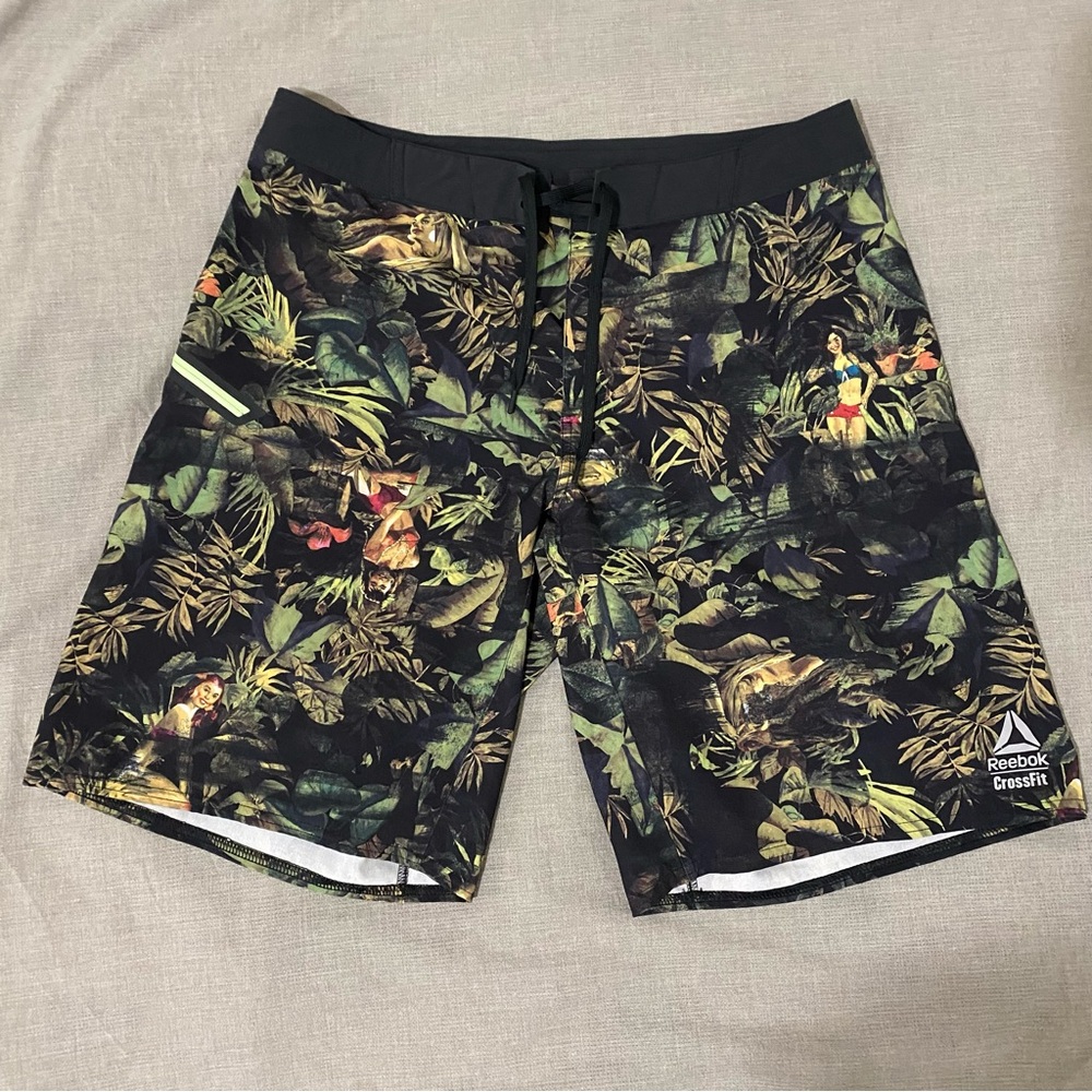 Reebok Men's Tropical Print Athletic Shorts